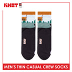 Knit Men's Cotton Thin Casual Crew Socks 1 pair KMC611