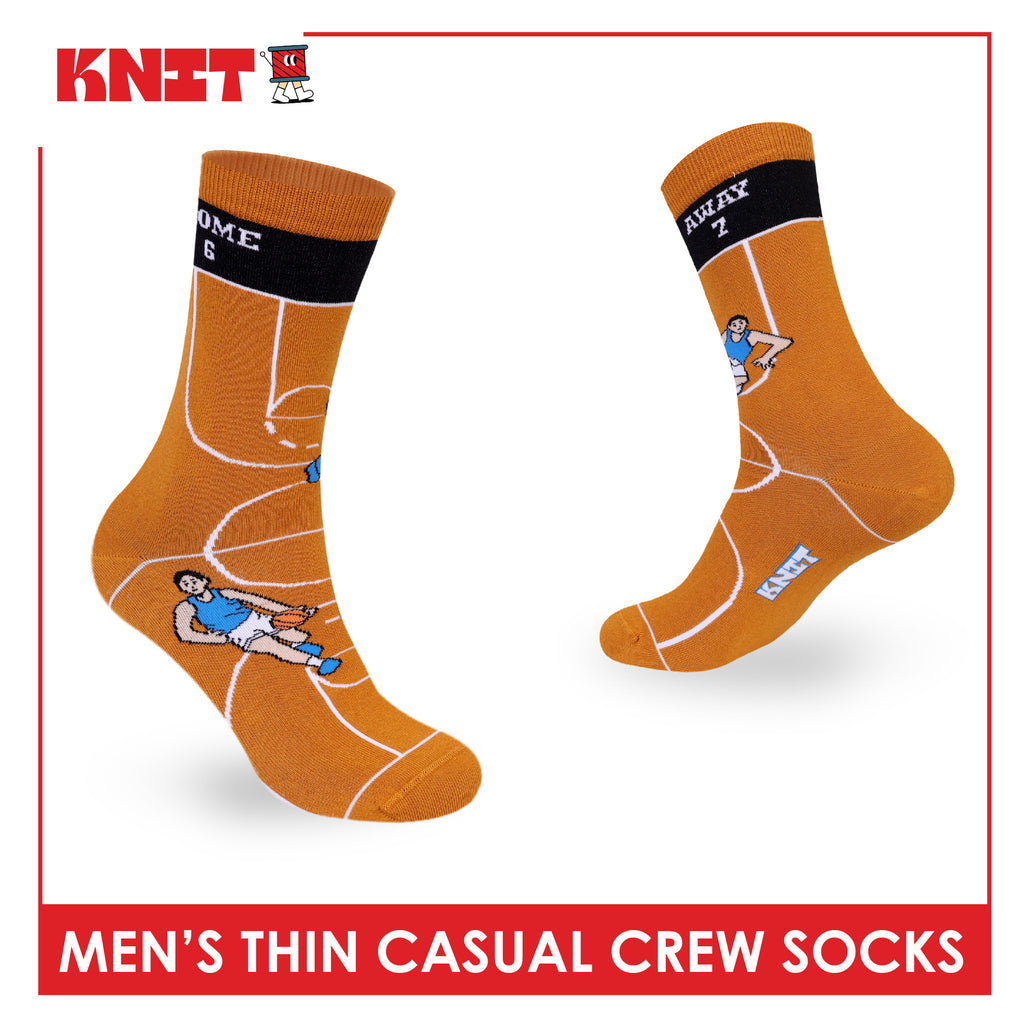 Knit Men's Cotton Thin Casual Crew Socks 1 pair KMC611