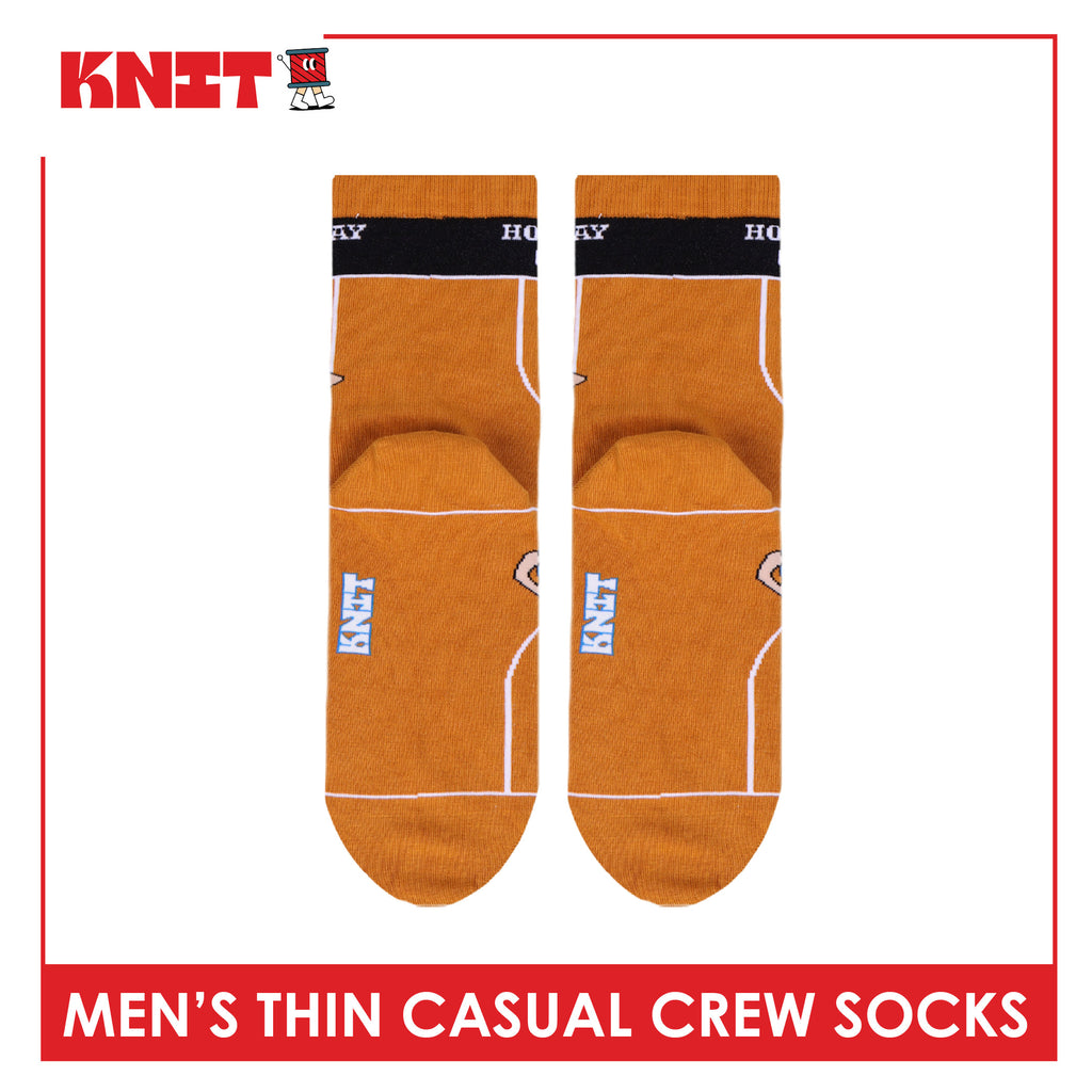 Knit Men's Cotton Thin Casual Crew Socks 1 pair KMC611