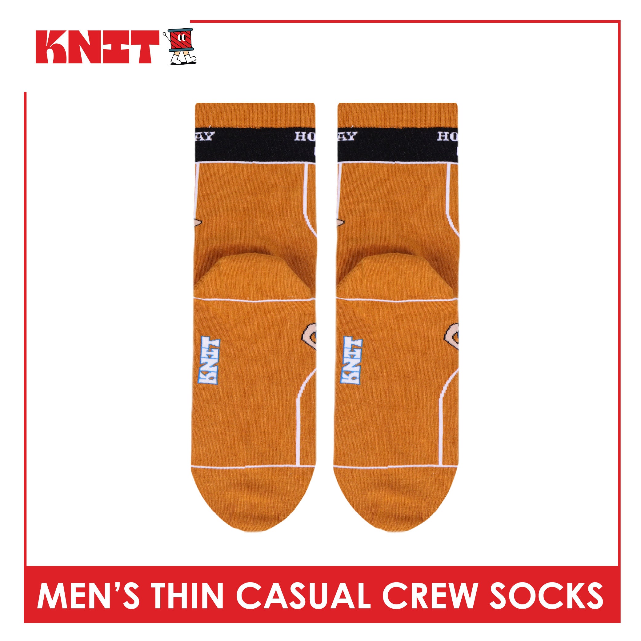 Knit Men's Cotton Thin Casual Crew Socks 1 pair KMC611