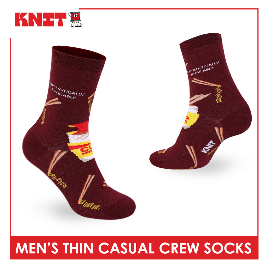 Knit Men's Cotton Thin Casual Crew Socks 1 pair KMC611