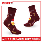 Knit Men's Cotton Thin Casual Crew Socks 1 pair KMC611