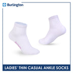 Burlington Ladies' Cotton Thin Casual Ankle Socks 3 pair in a pack BLCMG611