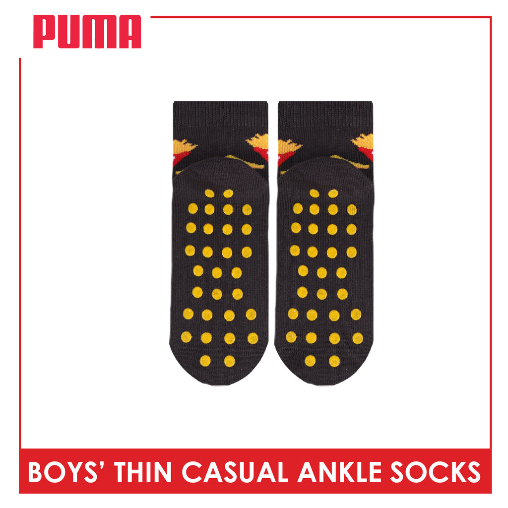 Puma Boys' Gripper Anti Slip Thin Casual Ankle Socks 1 pair PBCR612
