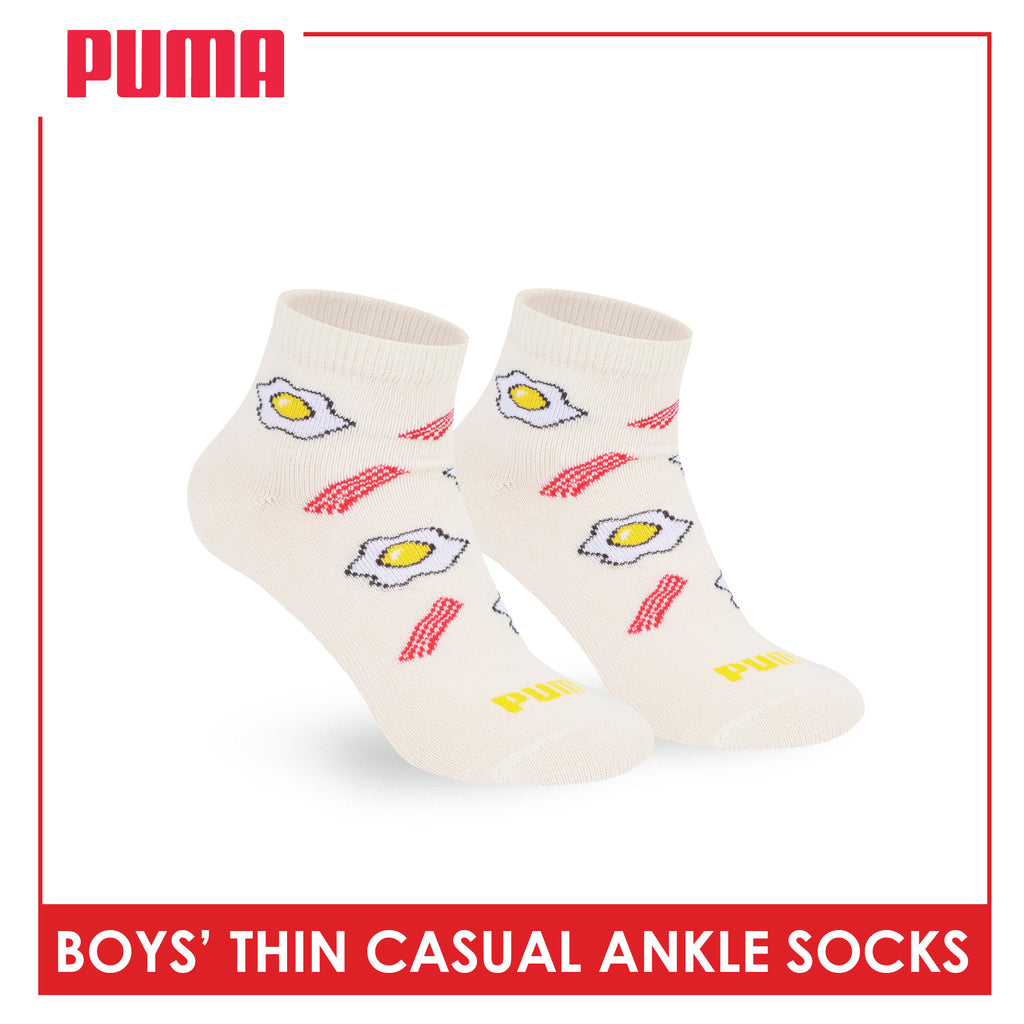 Puma Boys' Gripper Anti Slip Thin Casual Ankle Socks 1 pair PBCR612