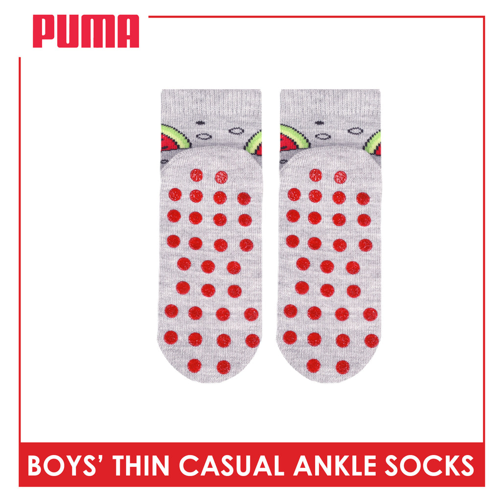 Puma Boys' Gripper Anti Slip Thin Casual Ankle Socks 1 pair PBCR612