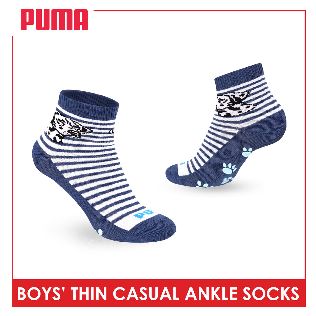 Puma Boys' Gripper Anti Slip Thin Casual Ankle Socks 1 pair PBCR613