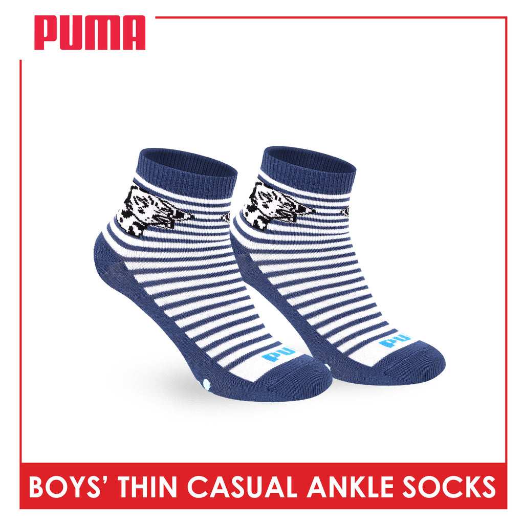 Puma Boys' Gripper Anti Slip Thin Casual Ankle Socks 1 pair PBCR613