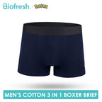 Biofresh | Pokemon Men's Antimicrobial Cotton Boxer Brief 3 pieces in a pack PKMBBG631