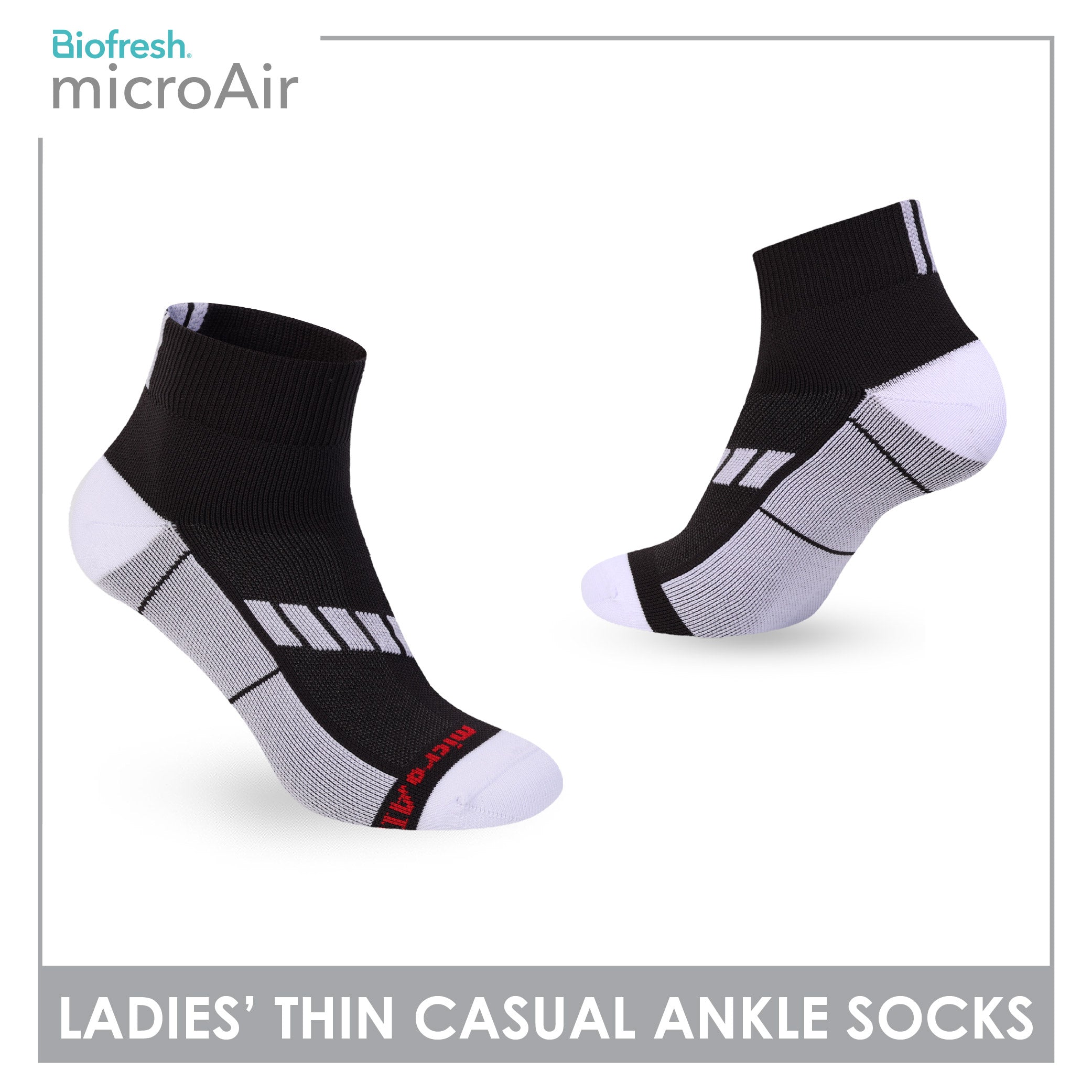 Biofresh Microair Ladies’ Thin Casual Ankle Compression Socks 1 pair MLCP611
