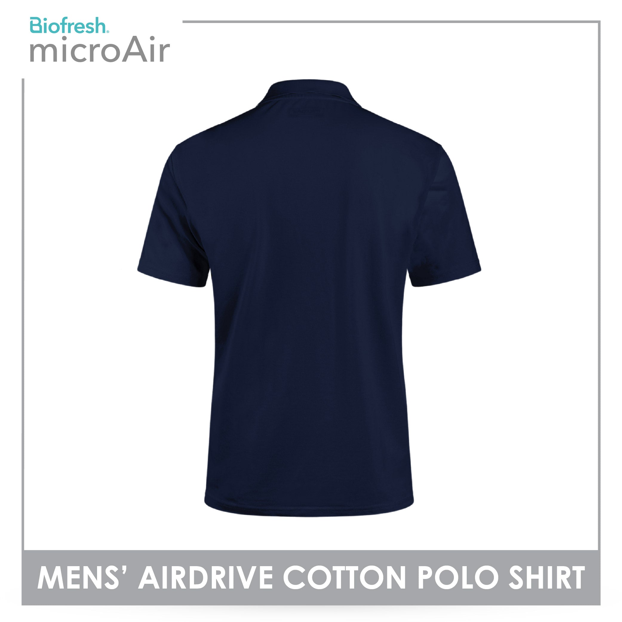 Biofresh Microair AirDrive Men’s Antimicrobial Cotton Polo Shirt 1 piece MUMSP531