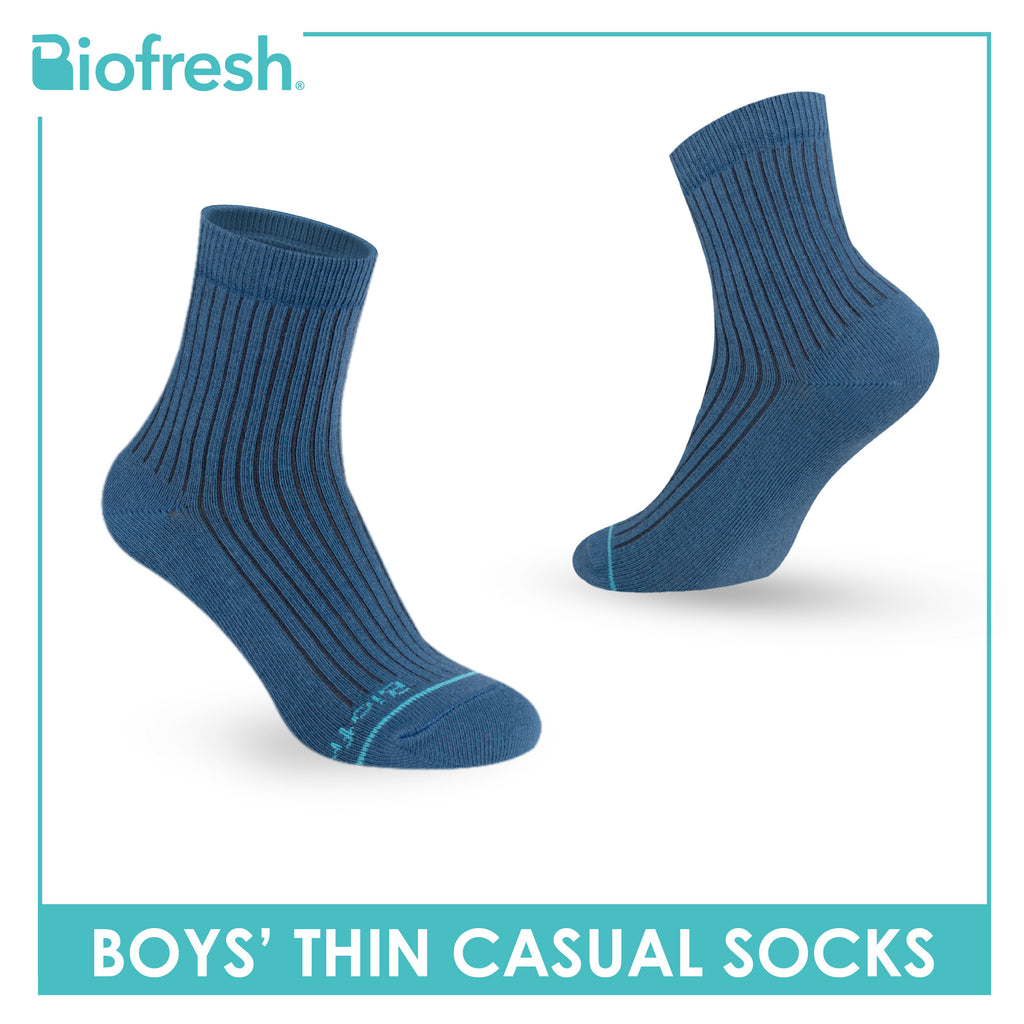 Biofresh Boys’ Antimicrobial Cotton Thin Casual Socks 1 pair in 1 pack RBC631