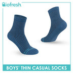 Biofresh Boys’ Antimicrobial Cotton Thin Casual Socks 1 pair in 1 pack RBC631