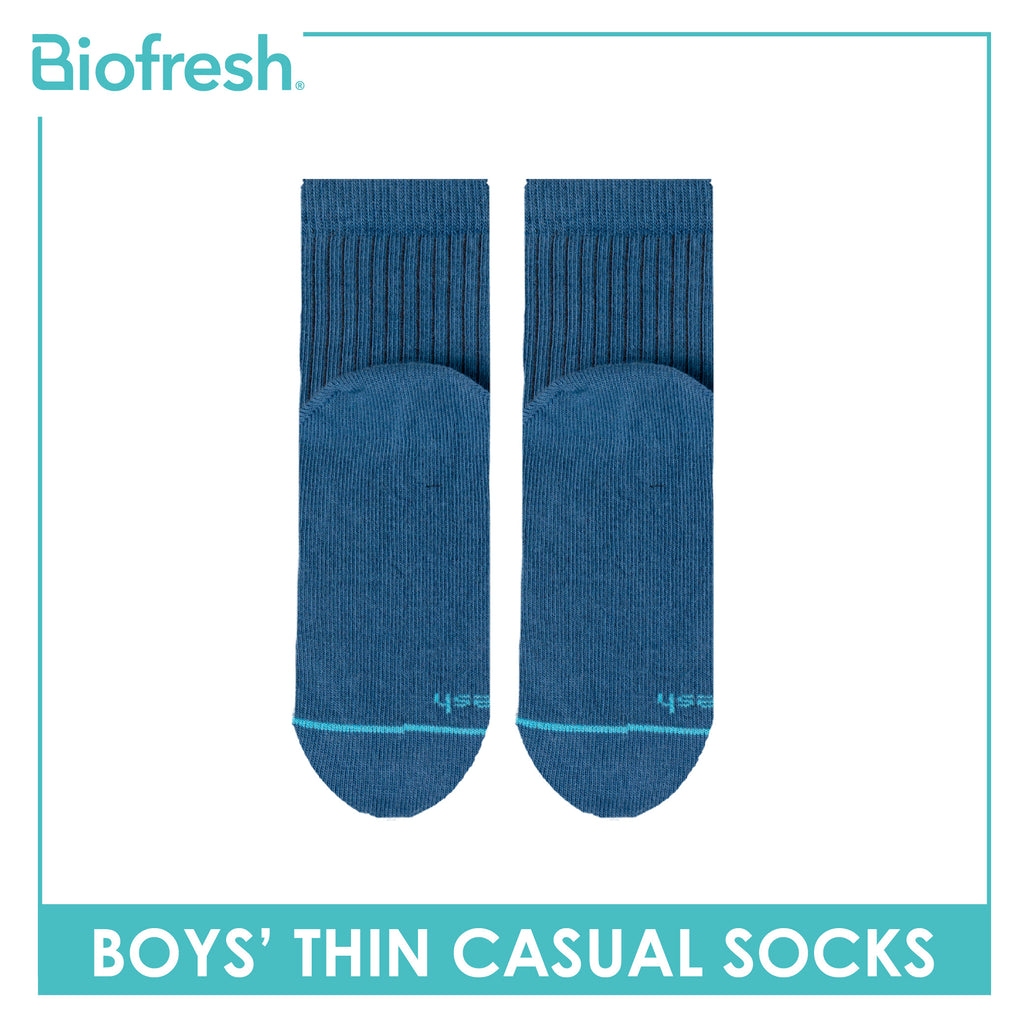 Biofresh Boys’ Antimicrobial Cotton Thin Casual Socks 1 pair in 1 pack RBC631