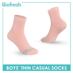 Biofresh Boys’ Antimicrobial Cotton Thin Casual Socks 1 pair in 1 pack RBC631
