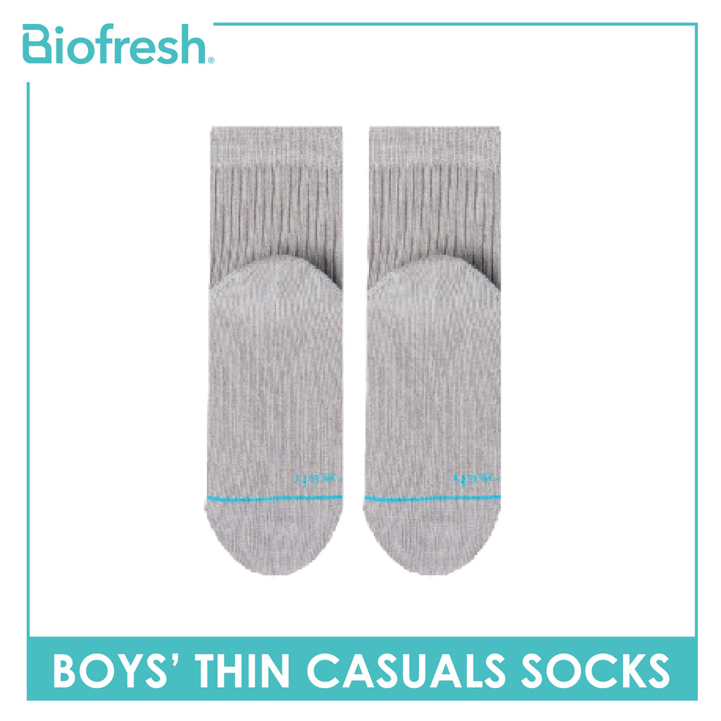Biofresh Boys’ Antimicrobial Cotton Thin Casual Socks 1 pair in 1 pack RBC631