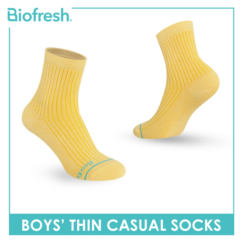 Biofresh Boys’ Antimicrobial Cotton Thin Casual Socks 1 pair in 1 pack RBC631