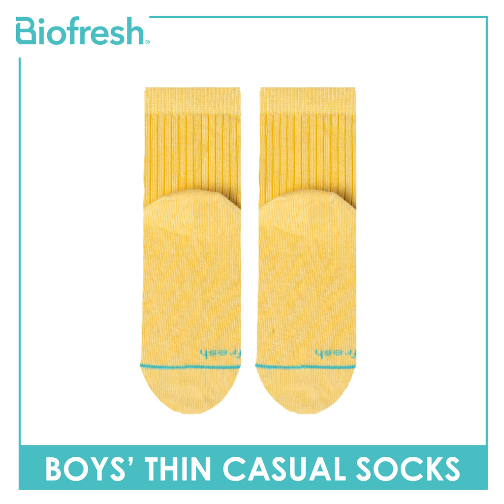 Biofresh Boys’ Antimicrobial Cotton Thin Casual Socks 1 pair in 1 pack RBC631