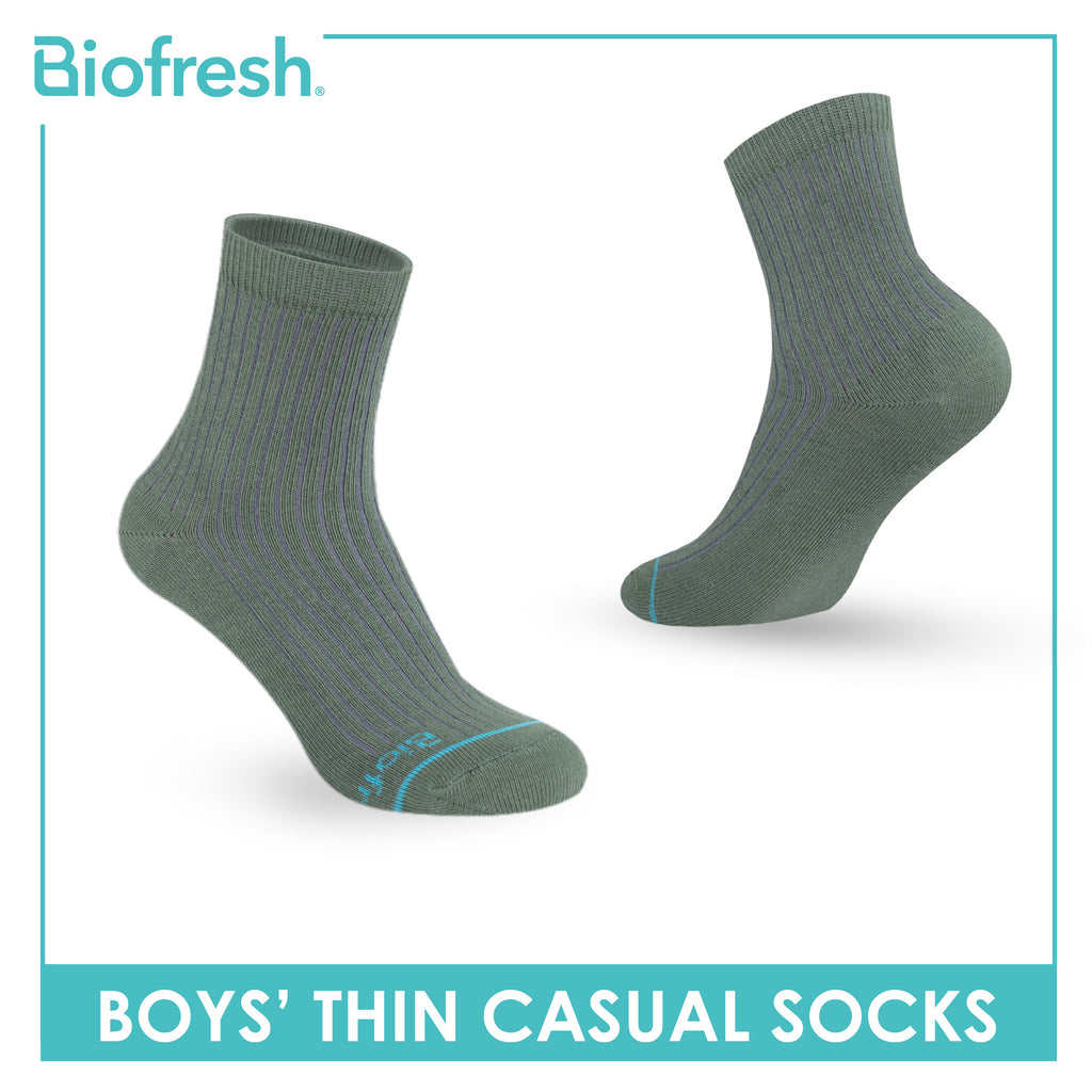 Biofresh Boys’ Antimicrobial Cotton Thin Casual Socks 1 pair in 1 pack RBC631