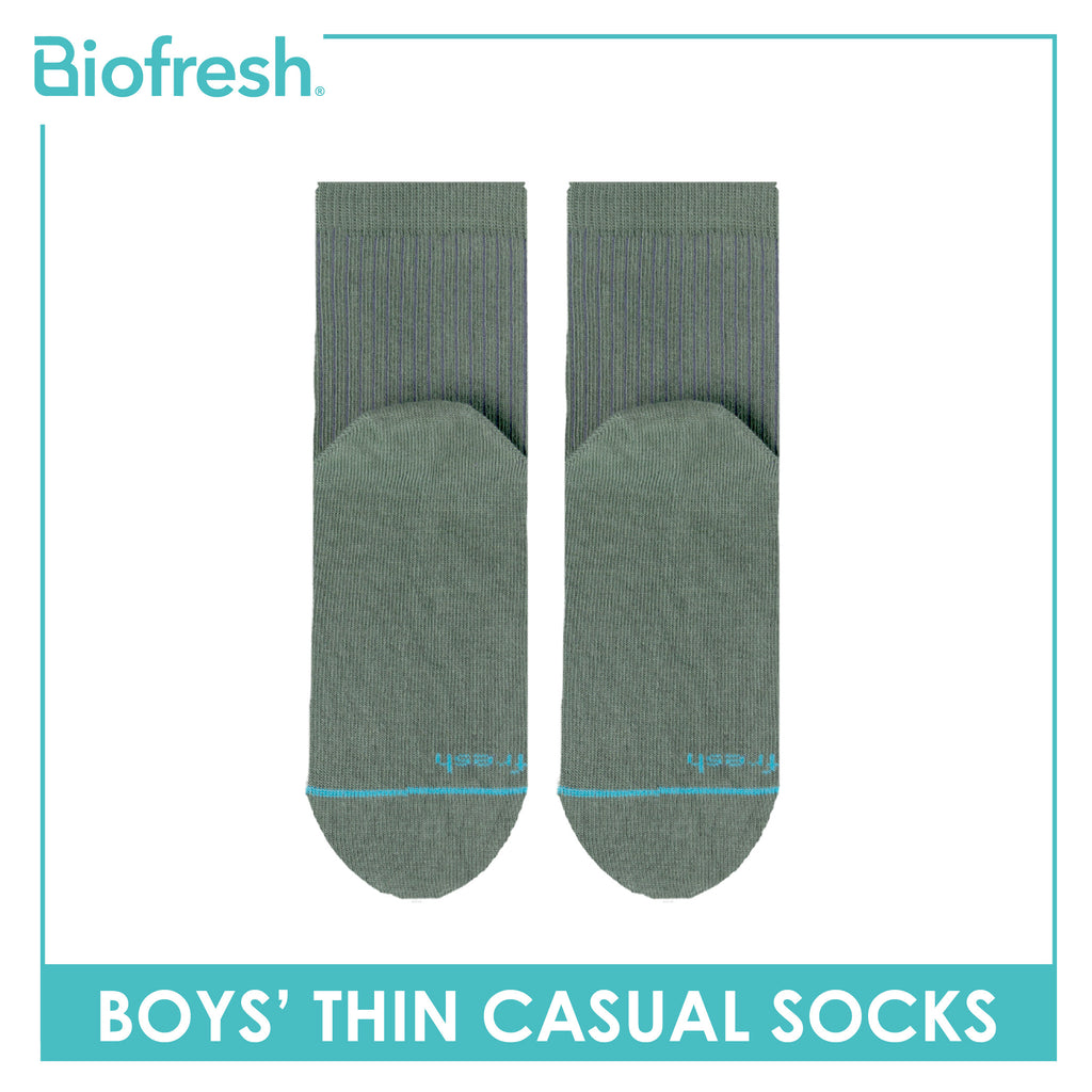 Biofresh Boys’ Antimicrobial Cotton Thin Casual Socks 1 pair in 1 pack RBC631