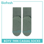 Biofresh Boys’ Antimicrobial Cotton Thin Casual Socks 1 pair in 1 pack RBC631