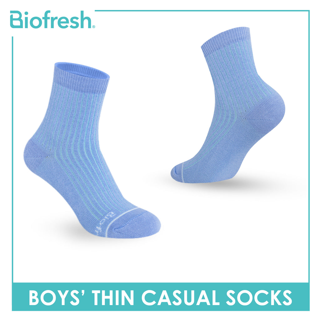 Biofresh Boys’ Antimicrobial Cotton Thin Casual Socks 1 pair in 1 pack RBC631