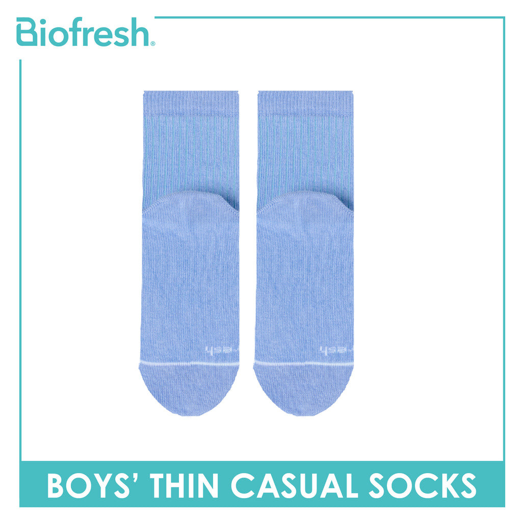 Biofresh Boys’ Antimicrobial Cotton Thin Casual Socks 1 pair in 1 pack RBC631