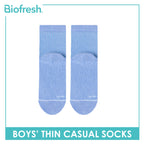 Biofresh Boys’ Antimicrobial Cotton Thin Casual Socks 1 pair in 1 pack RBC631