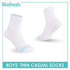 Biofresh Boys’ Antimicrobial Cotton Thin Casual Socks 1 pair in 1 pack RBC631