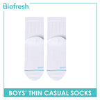 Biofresh Boys’ Antimicrobial Cotton Thin Casual Socks 1 pair in 1 pack RBC631