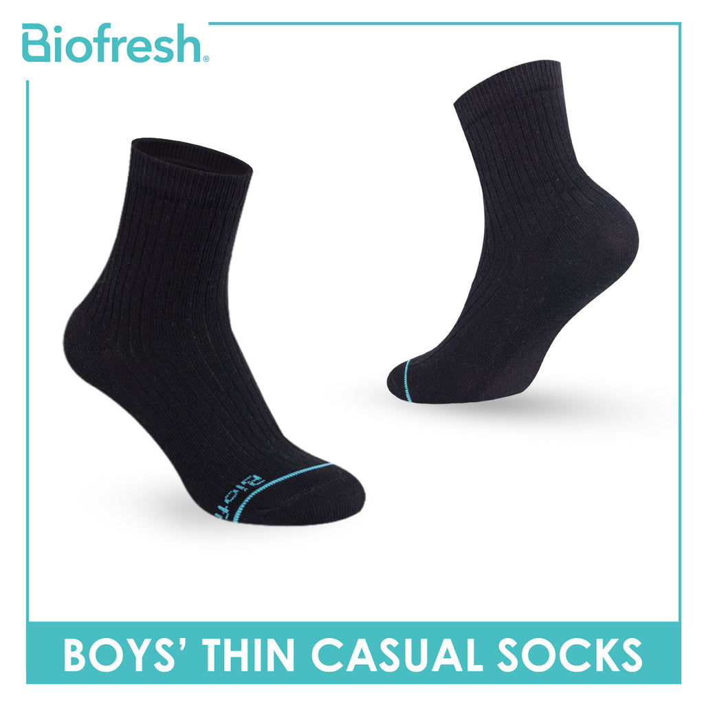 Biofresh Boys’ Antimicrobial Cotton Thin Casual Socks 1 pair in 1 pack RBC631