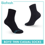 Biofresh Boys’ Antimicrobial Cotton Thin Casual Socks 1 pair in 1 pack RBC631