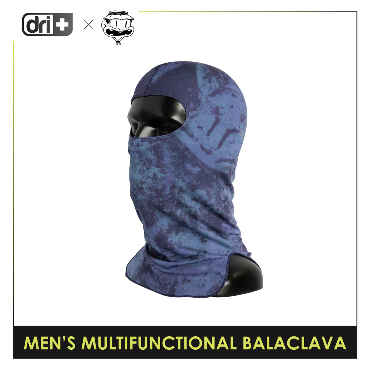 Dri Plus Men's Baltek Acid Wash Multifunctional Moisture Wicking Balaclava 1 piece DUMB622