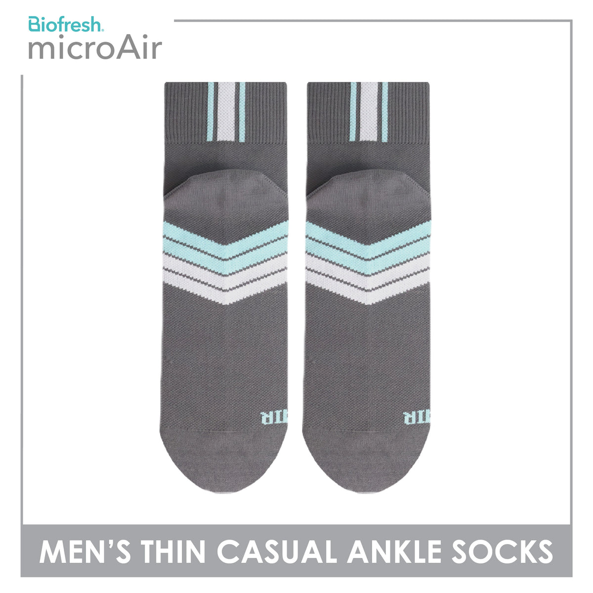 Biofresh Microair Men's Antimicrobial Thin Casual Ankle Compression Socks 1 pair MMCP611