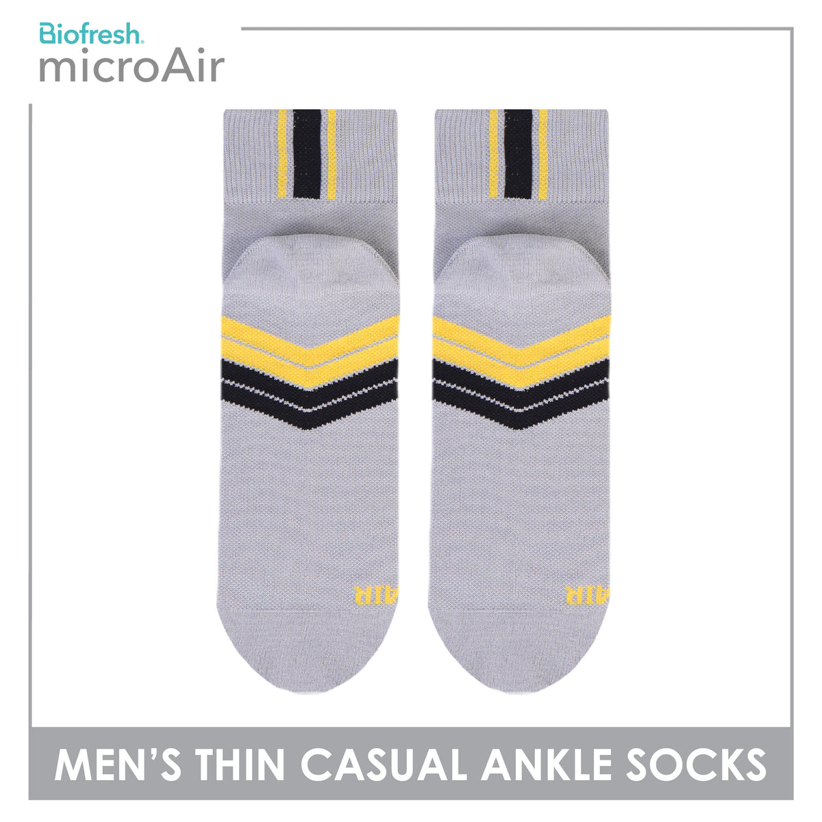Biofresh Microair Men's Antimicrobial Thin Casual Ankle Compression Socks 1 pair MMCP611