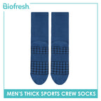 Biofresh Men's Antimicrobial Cotton Thick Sports Crew Socks 1 pair RMS631