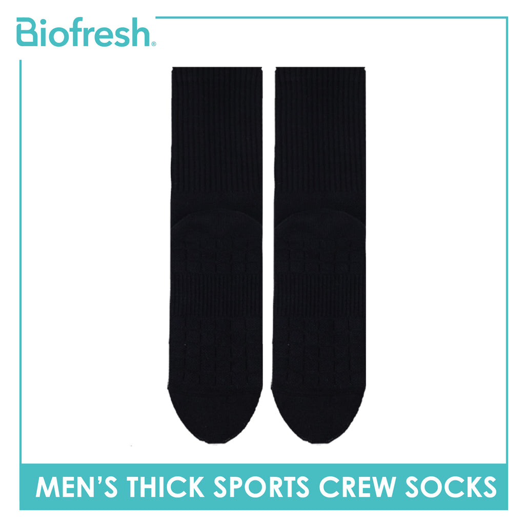 Biofresh Men's Antimicrobial Cotton Thick Sports Crew Socks 1 pair RMS631
