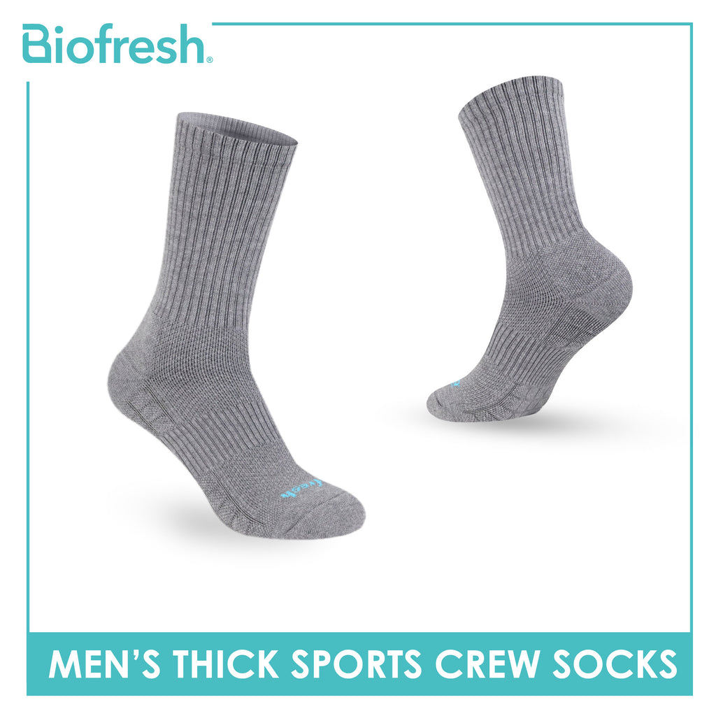 Biofresh Men's Antimicrobial Cotton Thick Sports Crew Socks 1 pair RMS631