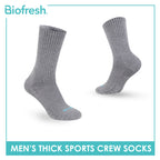 Biofresh Men's Antimicrobial Cotton Thick Sports Crew Socks 1 pair RMS631