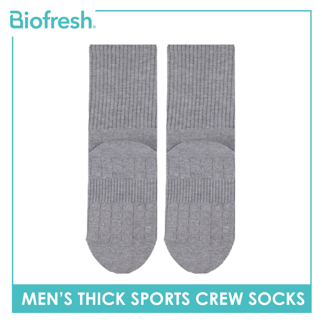 Biofresh Men's Antimicrobial Cotton Thick Sports Crew Socks 1 pair RMS631