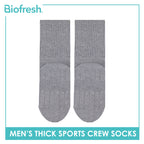 Biofresh Men's Antimicrobial Cotton Thick Sports Crew Socks 1 pair RMS631