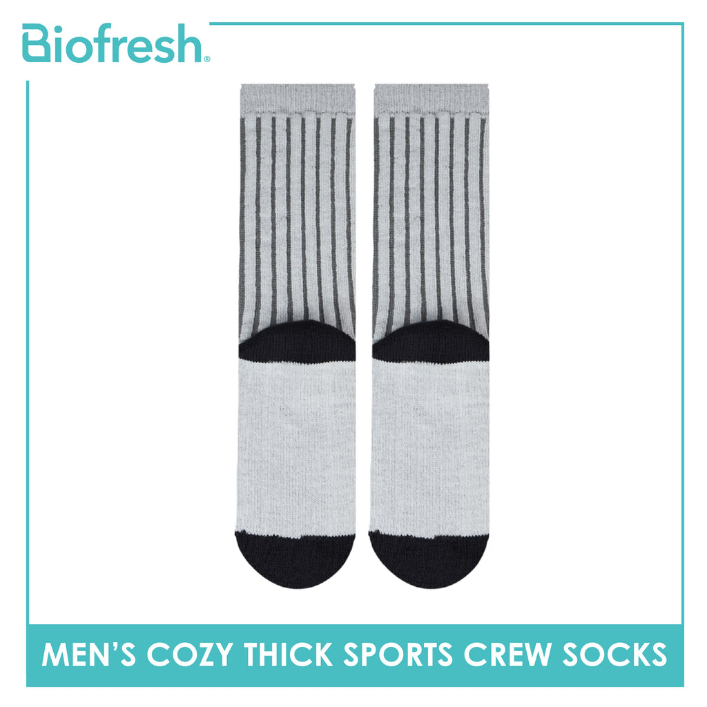 Biofresh Men’s Antimicrobial Cozy Warm Sleeping Thick Sports Crew Socks 1 pair RMSC631