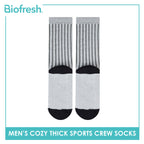 Biofresh Men’s Antimicrobial Cozy Warm Sleeping Thick Sports Crew Socks 1 pair RMSC631