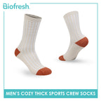Biofresh Men’s Antimicrobial Cozy Warm Sleeping Thick Sports Crew Socks 1 pair RMSC631