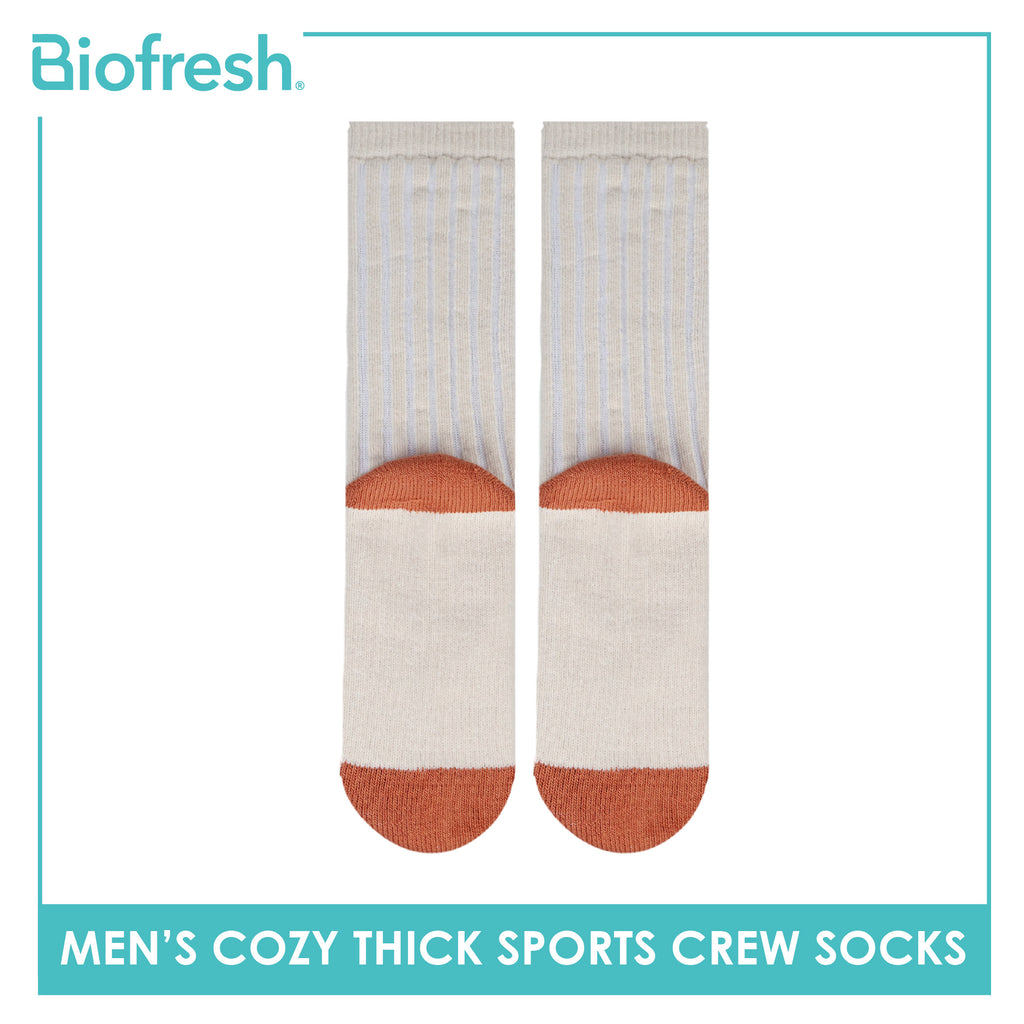 Biofresh Men’s Antimicrobial Cozy Warm Sleeping Thick Sports Crew Socks 1 pair RMSC631