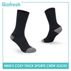 Biofresh Men’s Antimicrobial Cozy Warm Sleeping Thick Sports Crew Socks 1 pair RMSC631