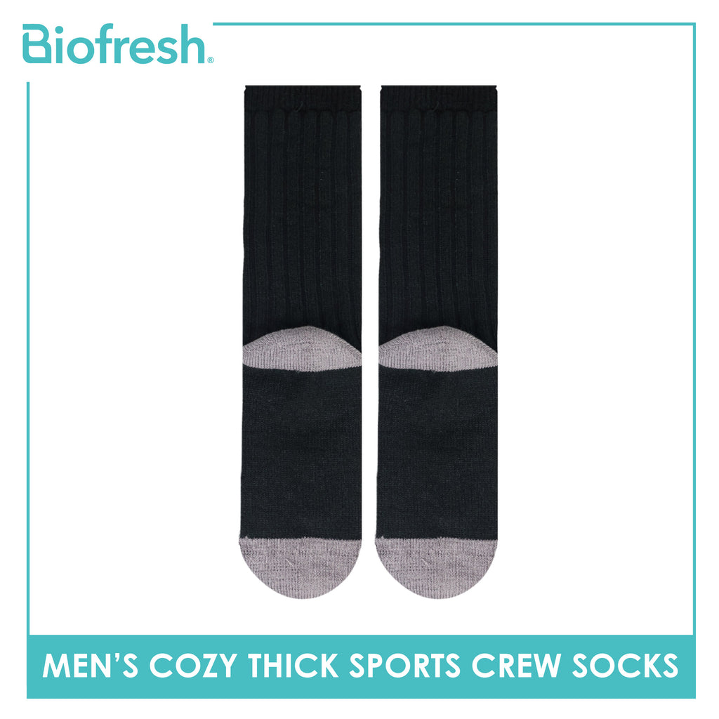 Biofresh Men’s Antimicrobial Cozy Warm Sleeping Thick Sports Crew Socks 1 pair RMSC631
