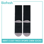 Biofresh Men’s Antimicrobial Cozy Warm Sleeping Thick Sports Crew Socks 1 pair RMSC631