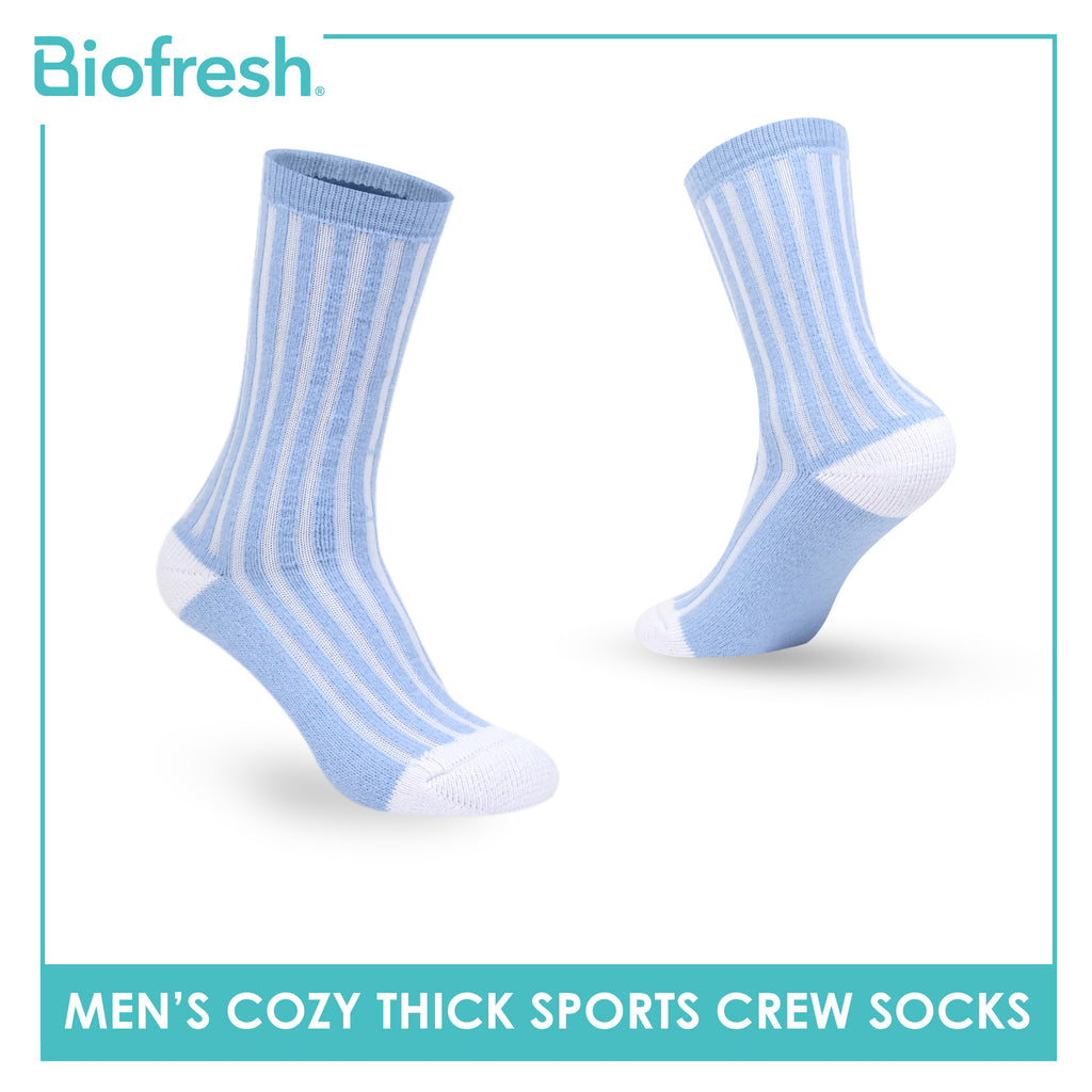 Biofresh Men’s Antimicrobial Cozy Warm Sleeping Thick Sports Crew Socks 1 pair RMSC631