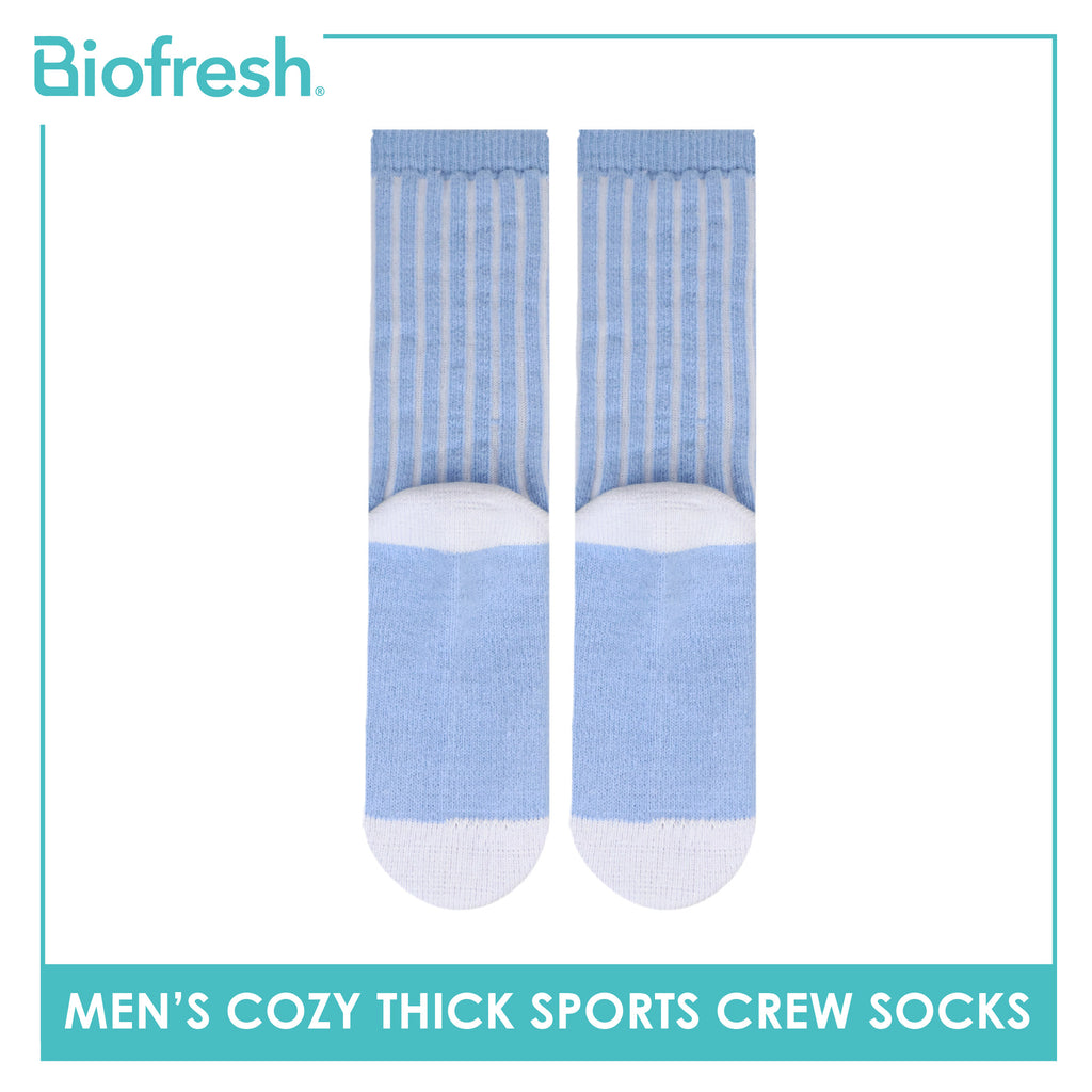 Biofresh Men’s Antimicrobial Cozy Warm Sleeping Thick Sports Crew Socks 1 pair RMSC631